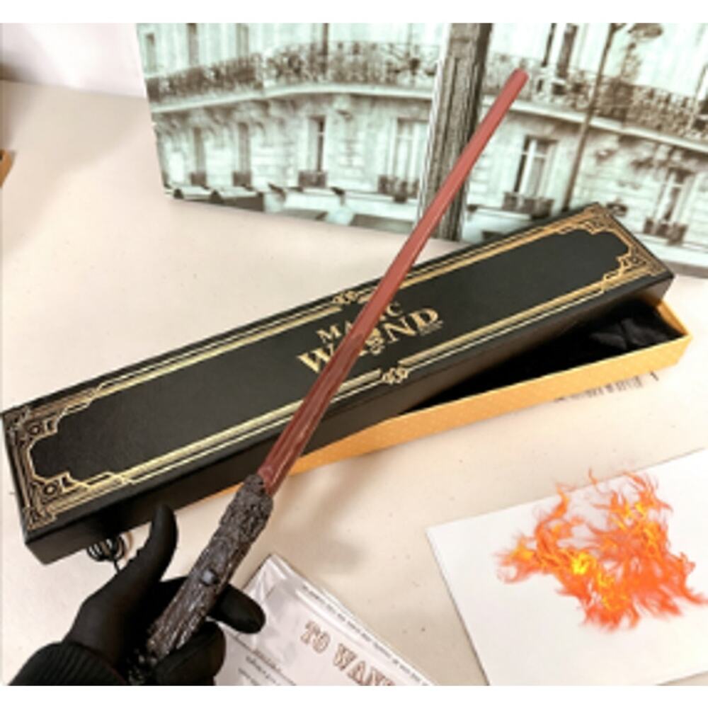 Harry Potter Wizard Cosplay Kit | Fire Magic Wand & 50-Count Flash Paper